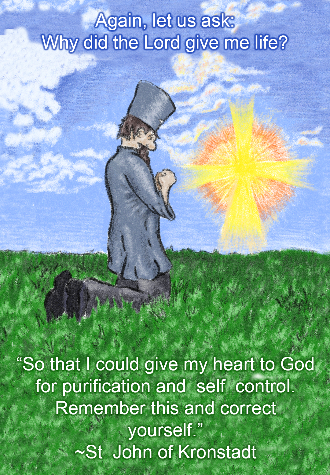 Father Gabriel Gives His Heart to God panel 4